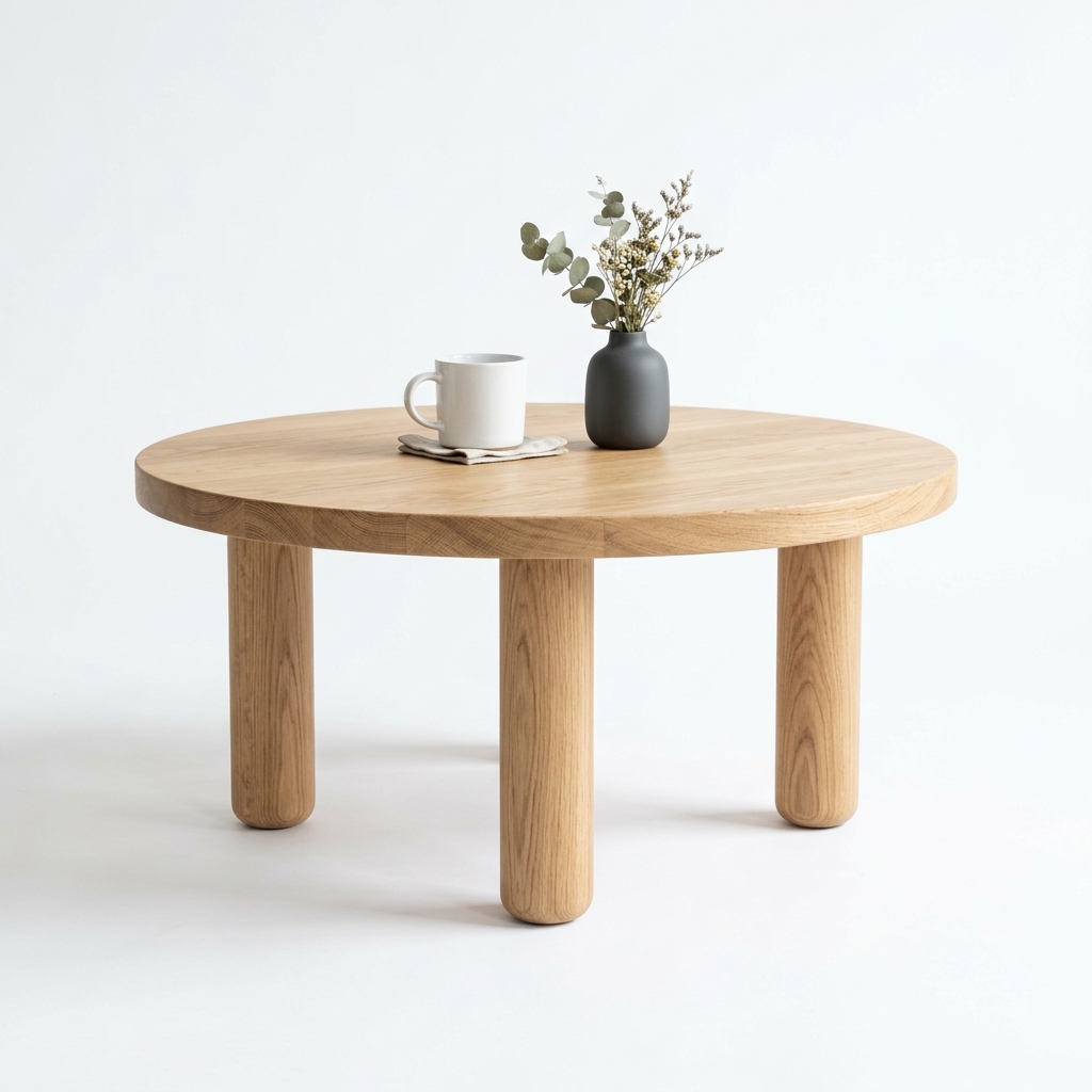 Oak Round Coffee Table