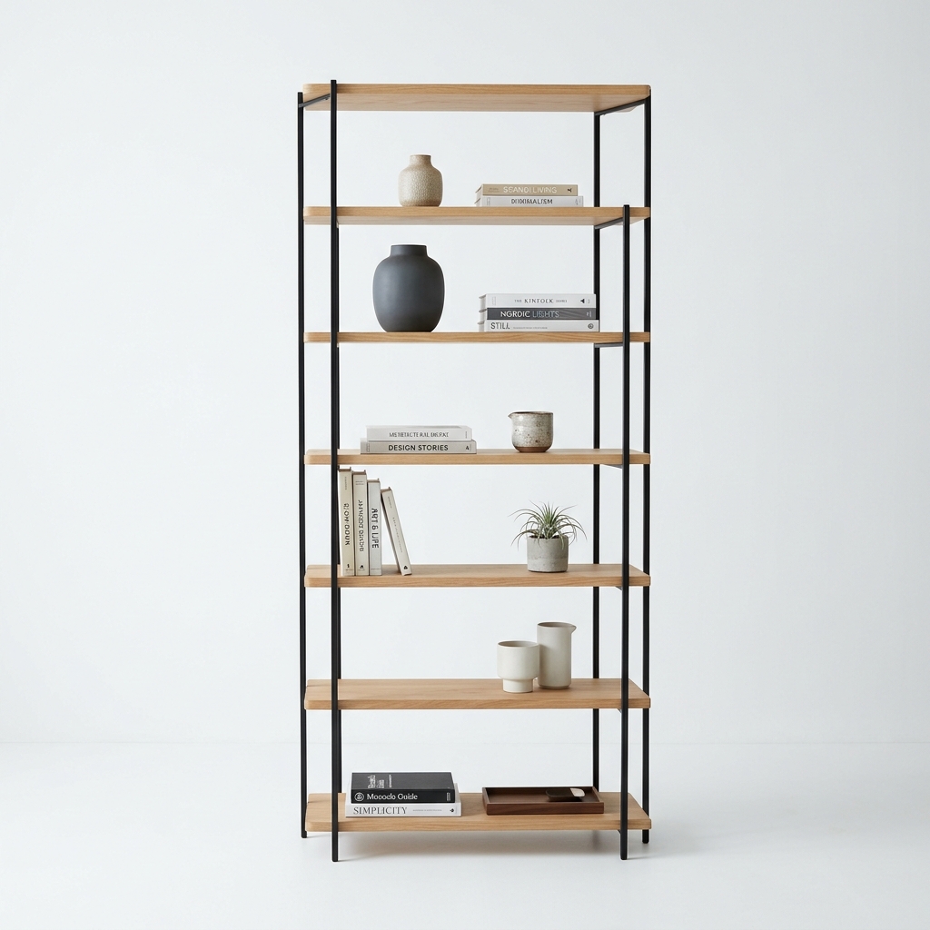Oak Open Shelving Unit