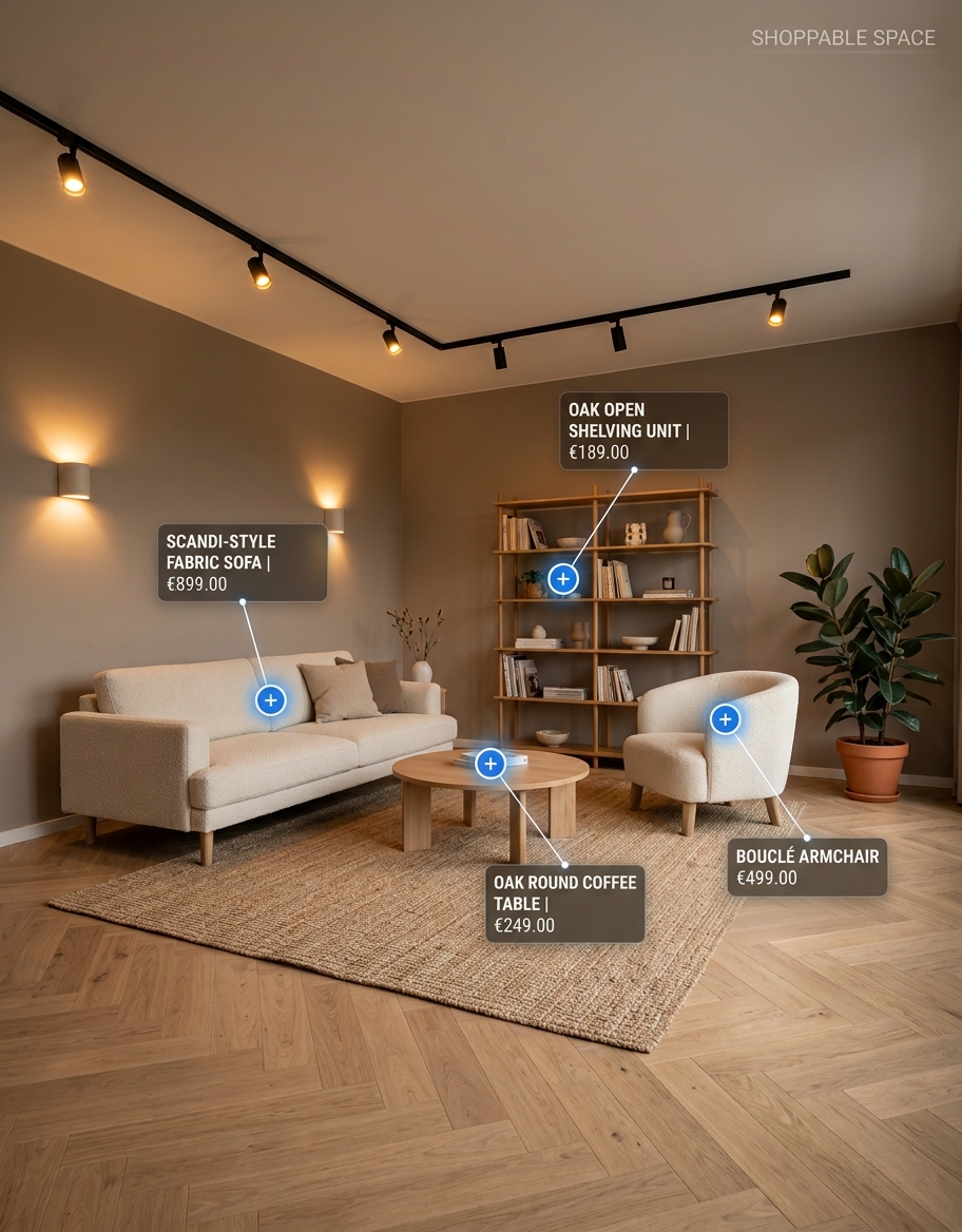 Interactive Shoppable Living Room