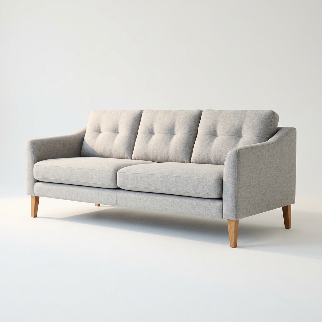 Scandi-Style Fabric Sofa